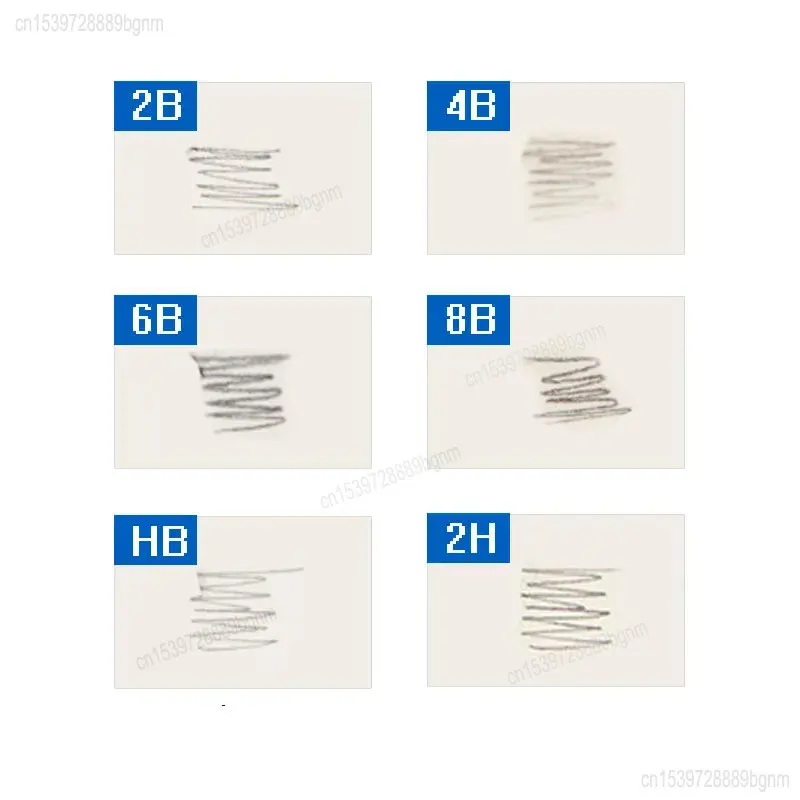 6Pcs/Set Professional Woodless Graphite Charcoal Pencils HB / 2H / 2B / 4B / 6B / 8B Soft Medium Hard For Art Sketching Drawing 6