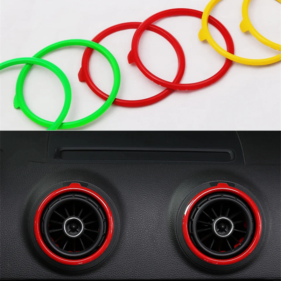 Copriforni Aria Condizionata Auto In Acciaio Inox - Set 4 Pezzi Per Audi A3/S3 2013-2016 E Q2 2017 | Decorazione Interni - Foto 8