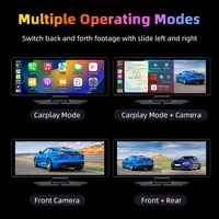 Caméra de tableau de bord 4K de 10,26 pouces avec CarPlay et Android Auto, rotation à 360°, Wi-Fi 5G, navigation GPS, FM/AUX, caméra arrière et enregistrement vidéo​ 3