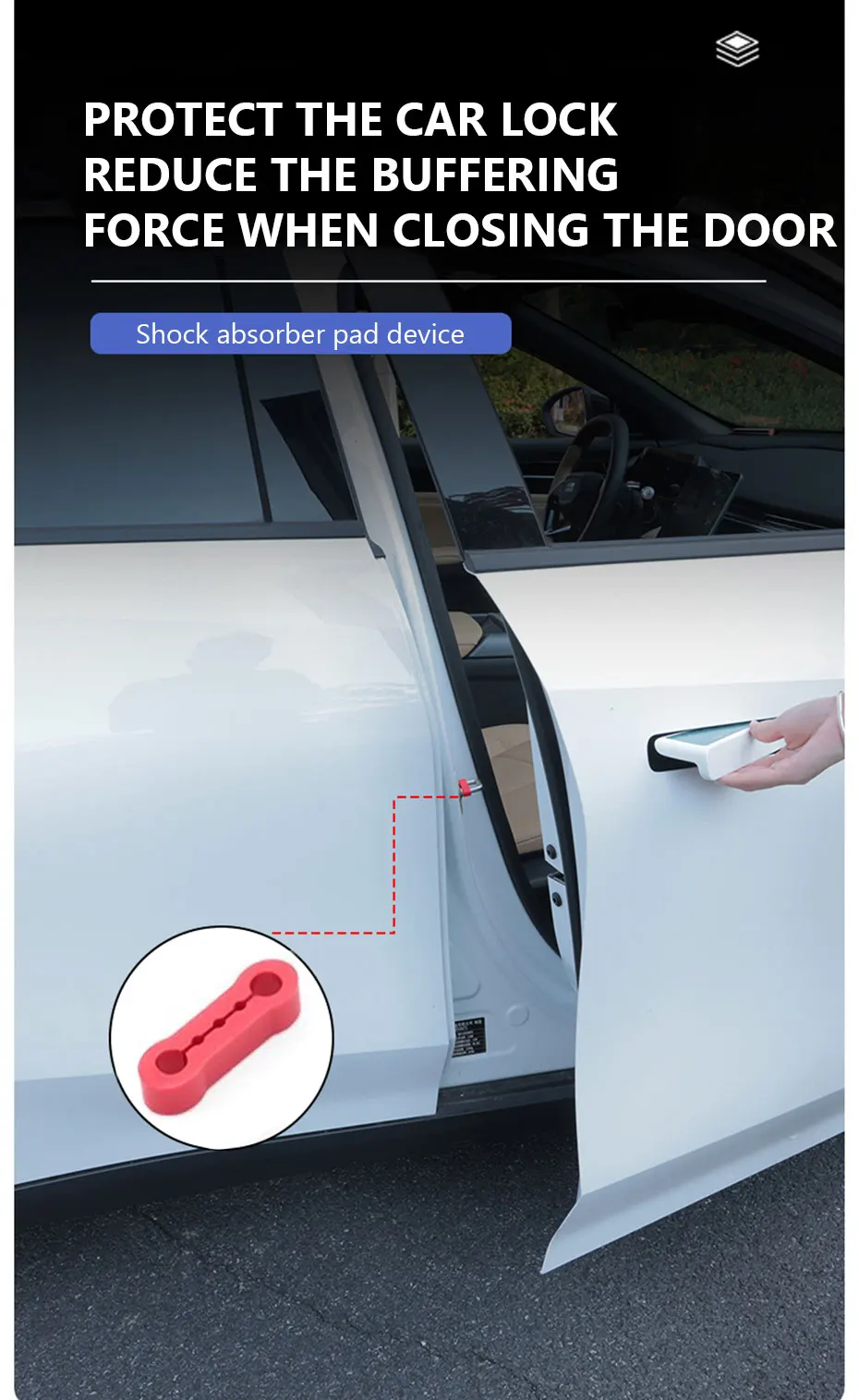 BLALION Universal Auto Türschloss Dämpfer Puffer Für Toyota Nissan VW Hyundai Lada Peugeot Deadener Dichtung Schock-Absorbieren Schutz – Detail 5