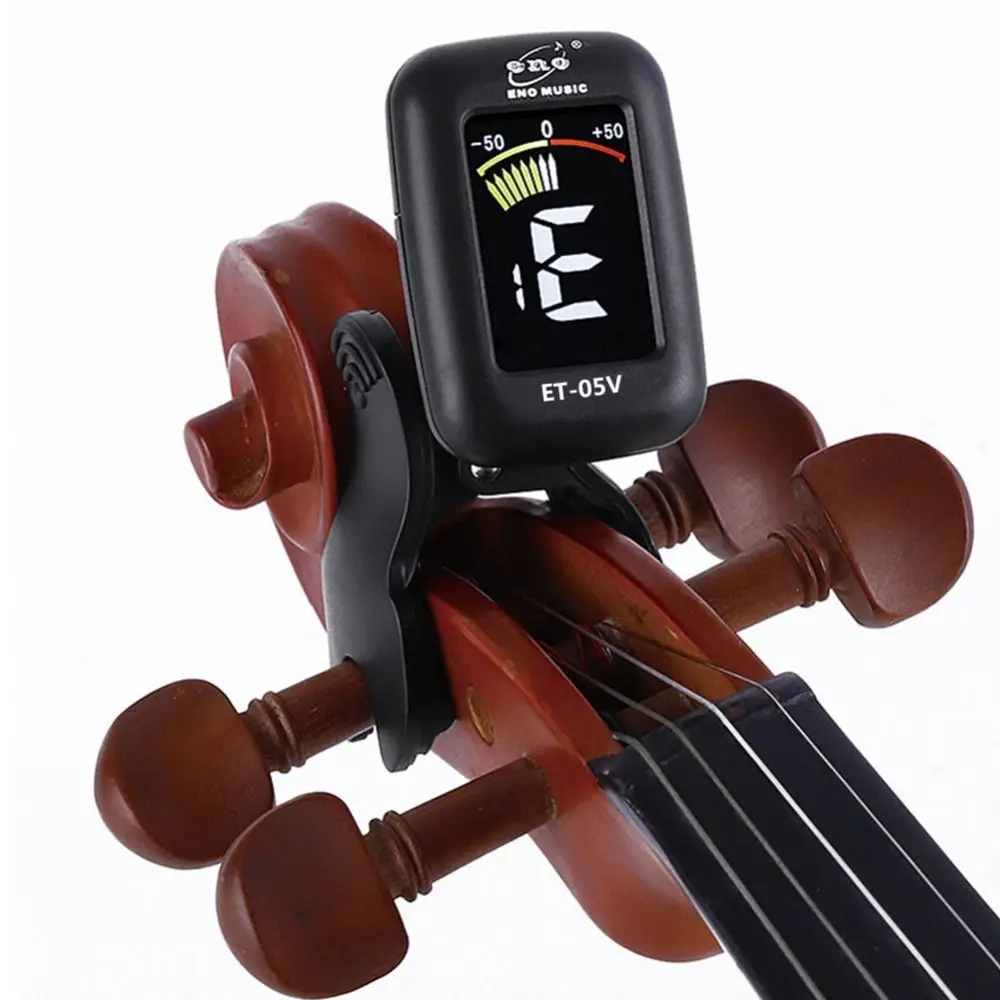

Mini ENO Violin Tuner Musical Instrument ET05V Digital Clip-on Tuner Currency Rotatable Electronic Tuner Cello