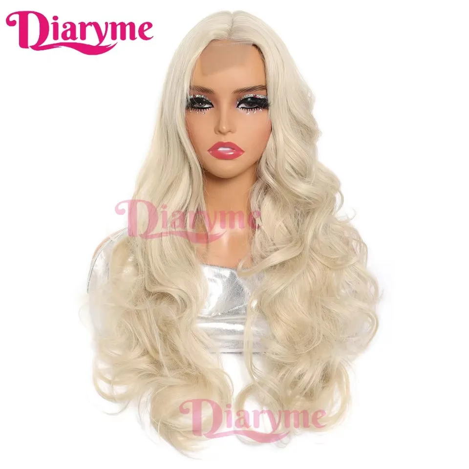 Golden Cosplay Wigs Synthetic Woman Wigs Long Wavy Hair Wigs For Women Blond Red Pink Wig Women's Halloween costumes Wig Fake Ha