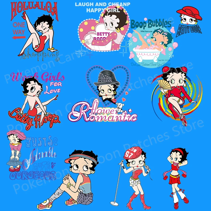 LOVE HEART BETTY BOOP IRON ON TRANSFER  CREATE T SHIRTS AS STOCKING FILLERS 