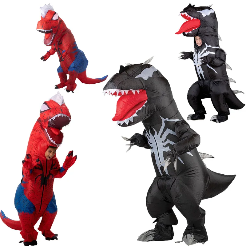 

T-rex Spiderma Dinosaur Inflatable Costume Purim Halloween Party Cosplay Fancy Suits Mascot Cartoon Anime Dress for Adult Act