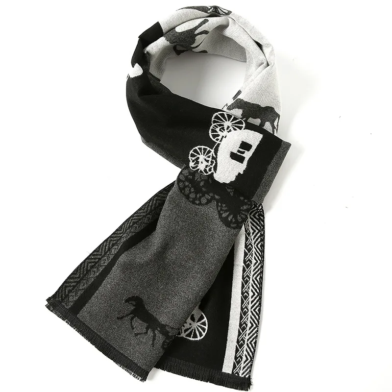 Men's Horse Pattern Scarf Neck Wrap cashmere scarf,knitted scarf,neck tube scarf