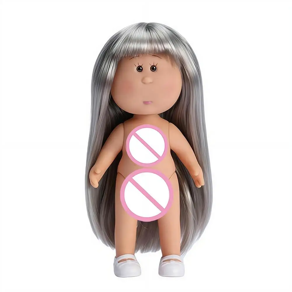 14cm Mini-Kartoffelpuppe mit 5 beweglichen Gelenken, DIY Vinyl-Süße Puppen, Spielzeug mit lockigem Haar, 14cm Vinylpuppe mit Bohnenaugen, dunkelhäutige Anziehpuppe – Detail 22