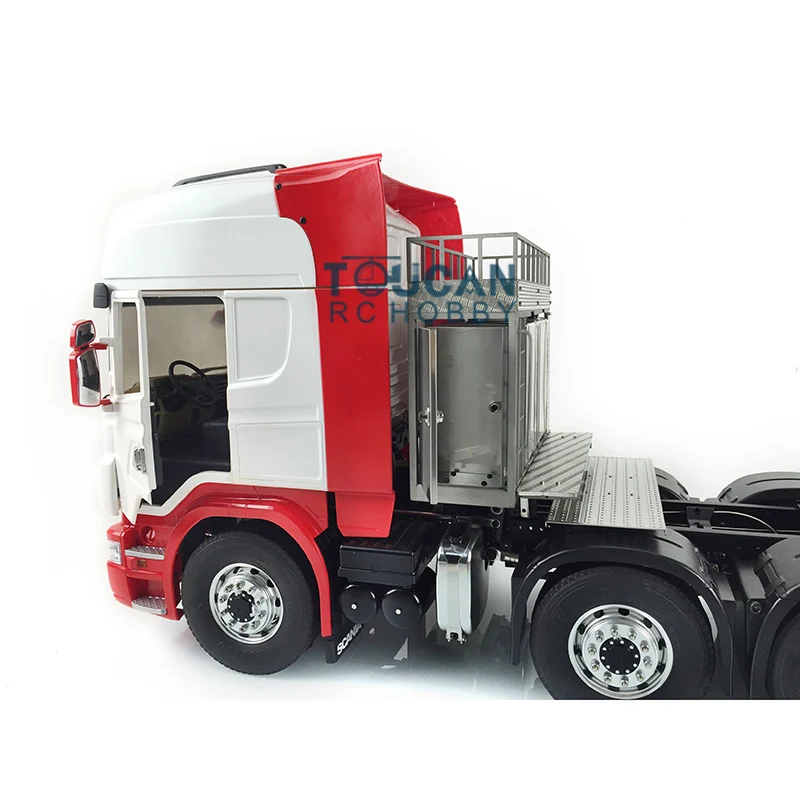 LESU 1/14 8*8 Painted RC Tractor Truck Car Model Metal Chassis W/ Cabin Servo 540 Motor Gearbox Light Sound System Controller 6