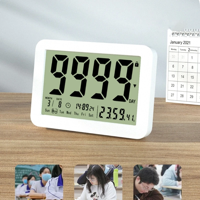 9999-Days Digital Countdown Days Timer Clock with Strong Back