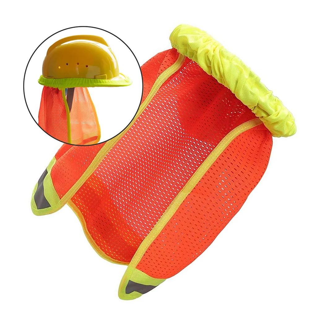 

Sun Protection Reflective Hat Cover Hard Shade Neck Shield Construction Protective Mesh Shades High Visibility Hats