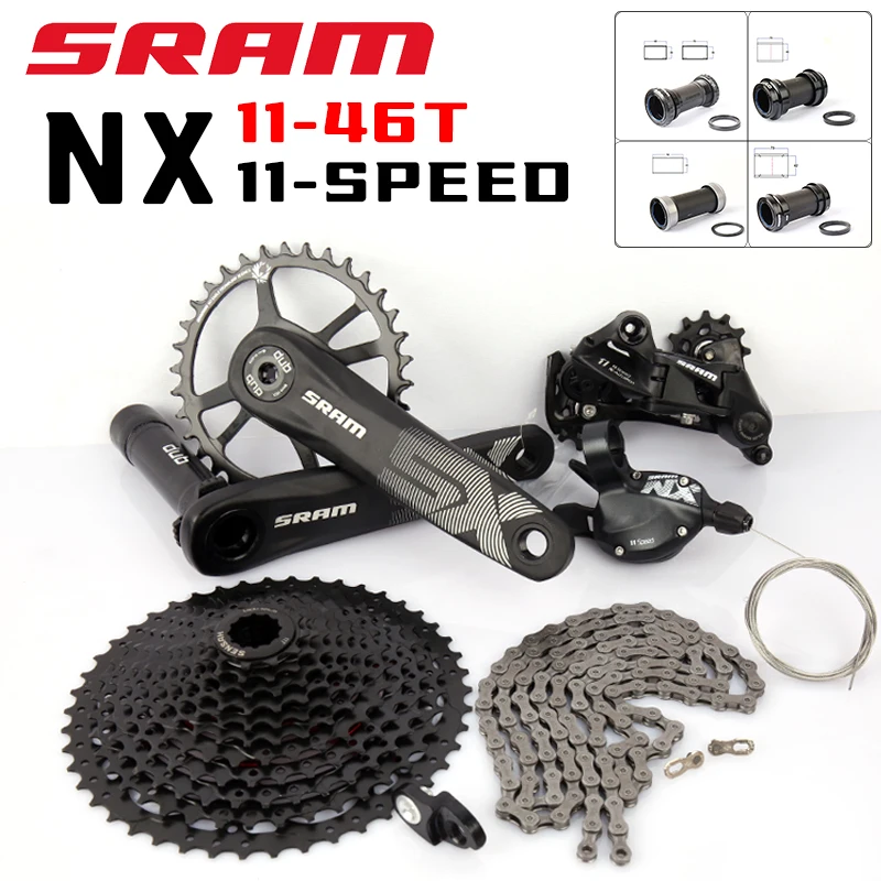 

SRAM NX 1X11 11-скоростной переключатель рычага заднего переключателя передач кассета 11-46T цепь DUB SX кривошипная система EAGLE велосипедный групповой комплект велосипеда