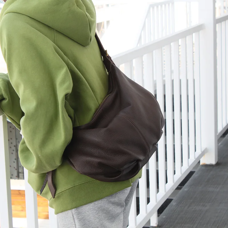 

Женская сумка-тоут через плечо Y2k, сумочка из натуральной воловьей кожи с верхним слоем, упрощенный Повседневный вместительный чемоданчик в стиле ретро