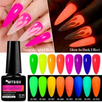 7ml Fluorescent Glow In Dark Gel Nail Polish Neon Luminous Gel Polish Summer Nails Semi Permanent Soak Off Nail Art UV Varnish 2