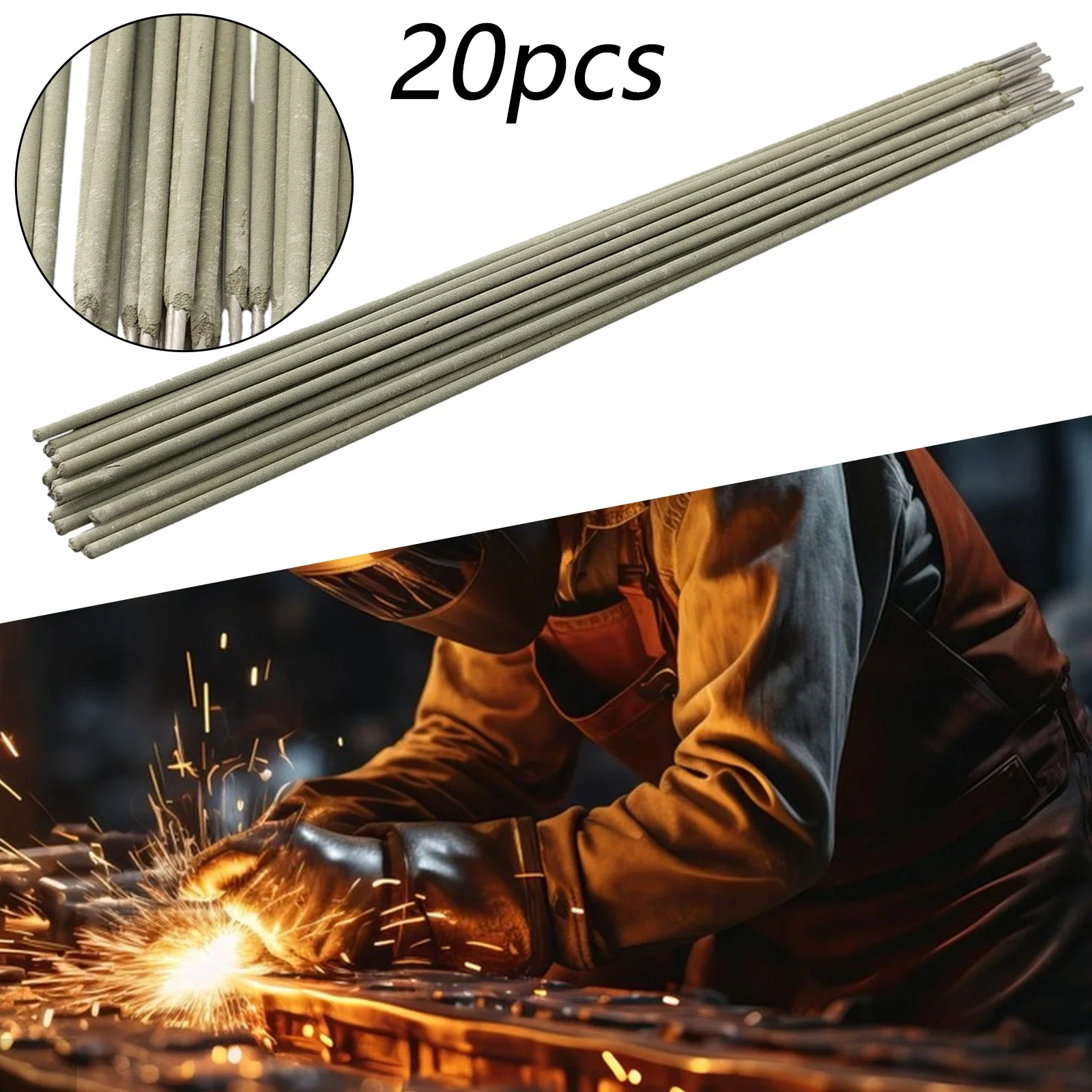 20pcs 304 Stainless Steel Electrode A102 Solder Wires 1.0mm-4.0mm Welding Rod Welding Soldering Supplies