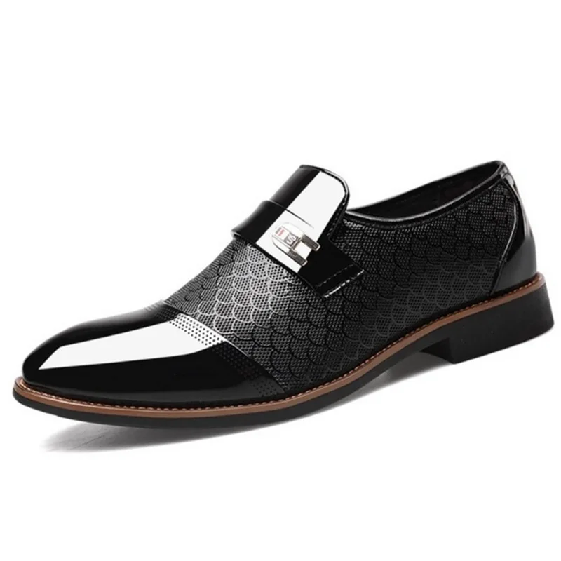 

Мужские деловые туфли с тиснением Nerw, черные лоферы из натуральной кожи, обувь для бизнеса, 2023