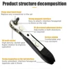 Mini Ratchet Wrench 1/4 Inch Hex Bidirectional Control Double-ended Screwdriver Drill Bit Tool Socket Wrench Replaceable Bits 3