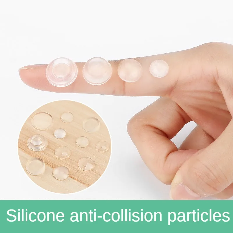 Transparent Grain Silencer Sticker Silicone Door Stopper Self-Adhesive Furniture Protective Pads Bumper Damper er Cushion, door stopper, silicone door stopper, door stopper bumpers
