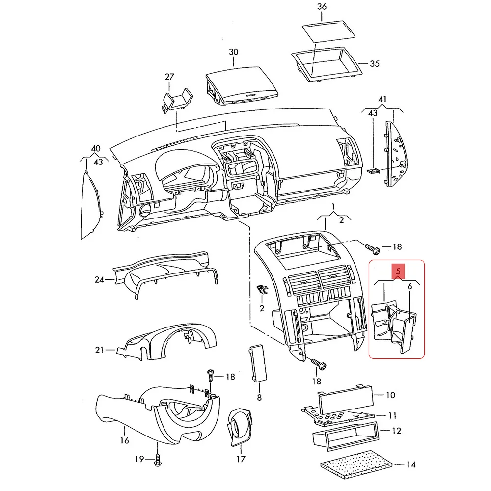 폴로 9N 2002 2003 2004 2005 2006 2007 2008 2009 2010 자동차 센터 콘솔 컵 홀더 6Q0 858 602 6Q 0858602 E
