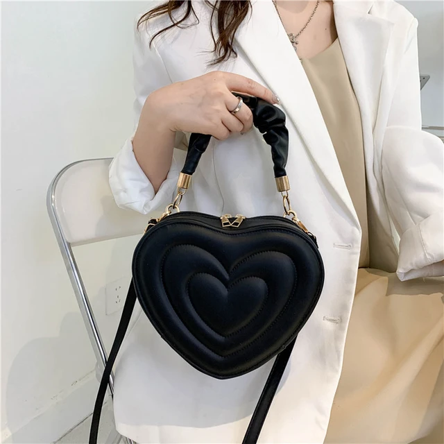 Heart Shaped Women Leather Crossbody Bags Purse Shoulder Bag for Women