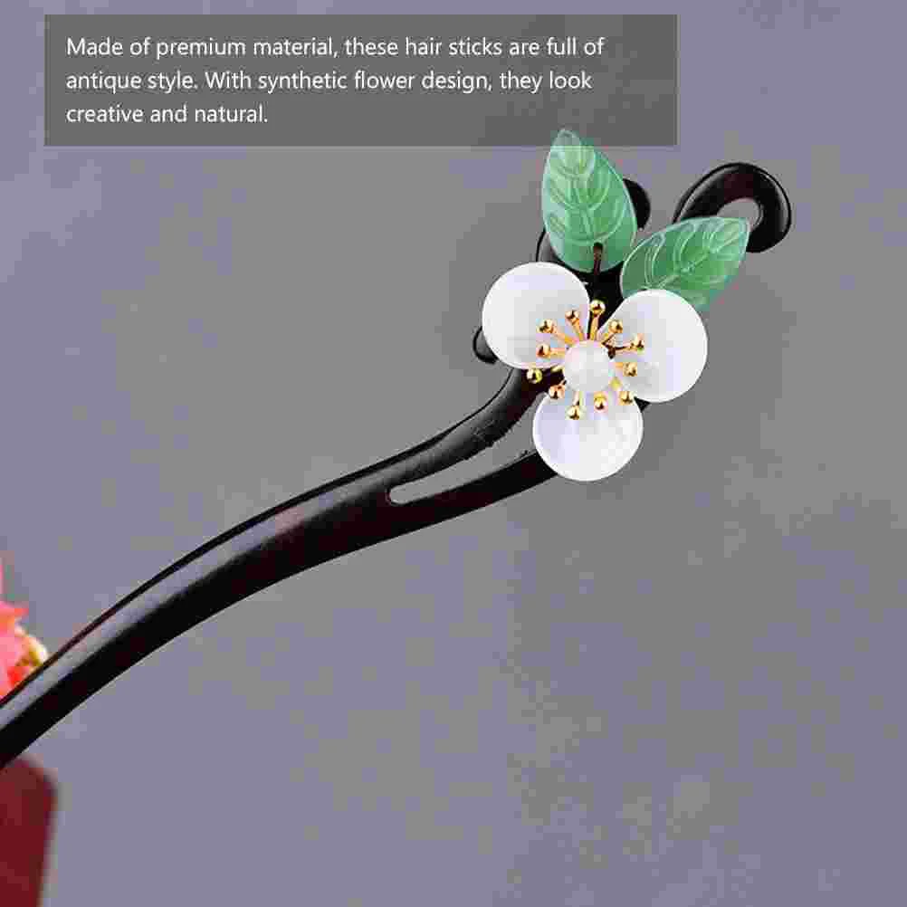 Hairpin Chinese Style Retro Decor Vintage Traditional Hairpin Ebony Wear Fashion Simple Stick Miss 2