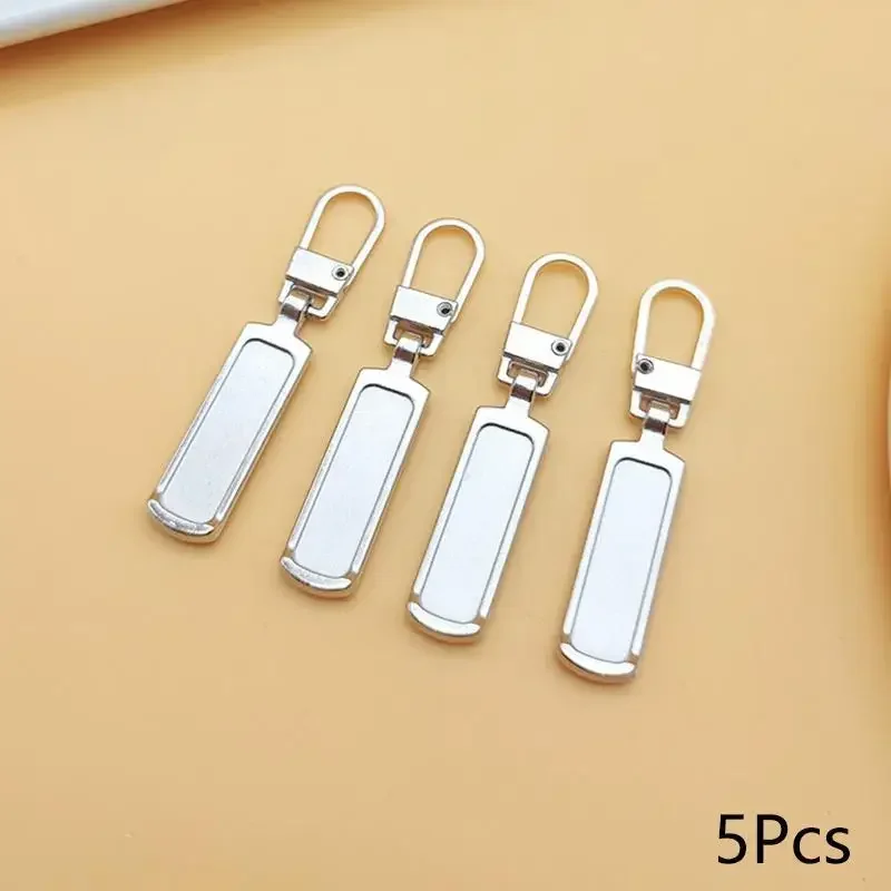 5pcs Repair Pullers Zipper Sliders Zipper Head Pull Tab Detachable Metal Universal