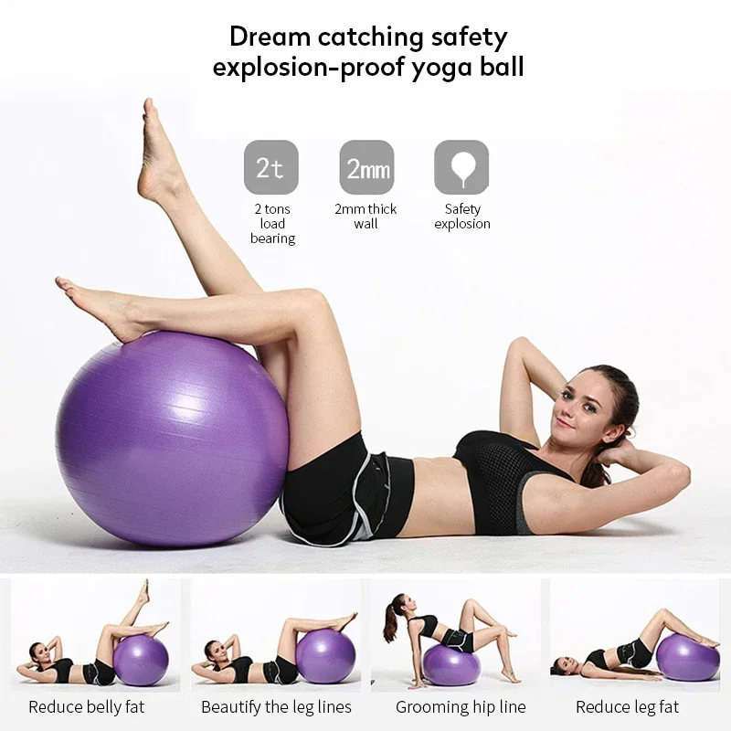Pelota Pilates PVC hacer ejercicios pelota gruesa prueba equipo gimnasio casa Pilates 45cm/55cm/65cm/75cm/85cm Yoga Ball