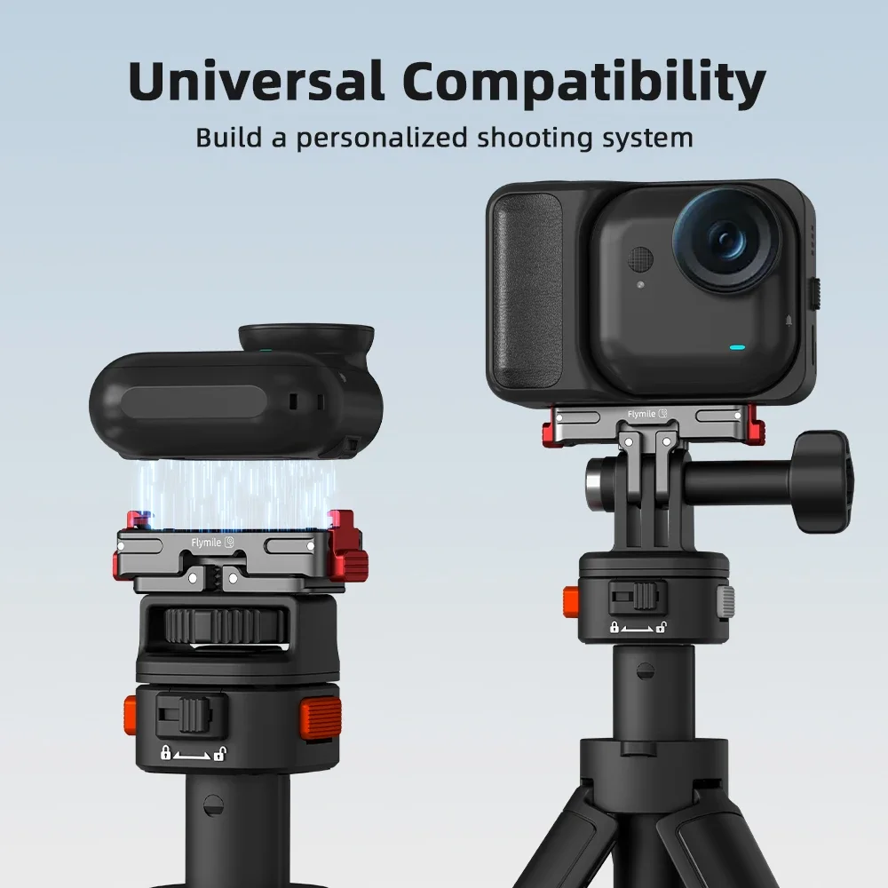 Insta360 Go Ultra 카메라 액세서리용 자기식 퀵 릴리스 베이스 마운트 1/4 나사 구멍이 있는 접이식 확장 브래킷
