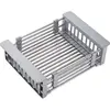 Adjustable Drain Rack Stainless Steel Sink Drain Rack Fruit Vegetable Drain Basket Kitchen Retractable Drying Rack 3