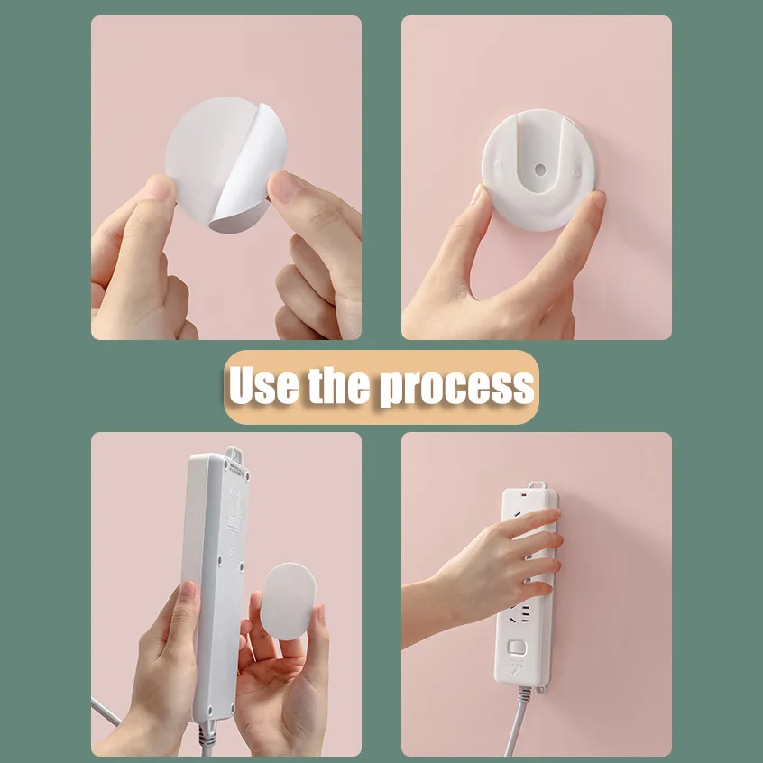 Electrical Sockets electrical power socket socket holder 3Pcs/set Self-Adhesive Desktop Socket Fixer Cable Organizer Wall Hanging Strip Hook Holder Plug-in Removable Wall-Mounted Hooks