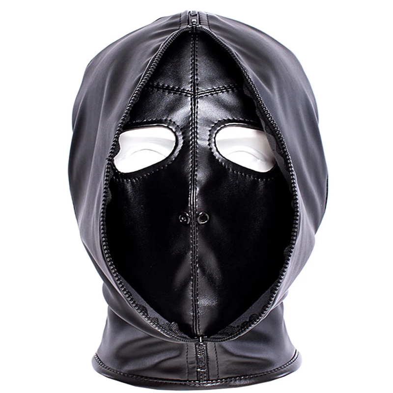 Máscara sm bondage con capucha arnés erótico para cosplay_voghion.com