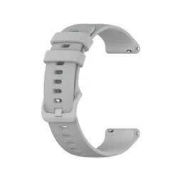Universal Silicone Smart Watch Strap - 18/20/22mm Adjustable Band for Sports and Fitness Watches (Grey)