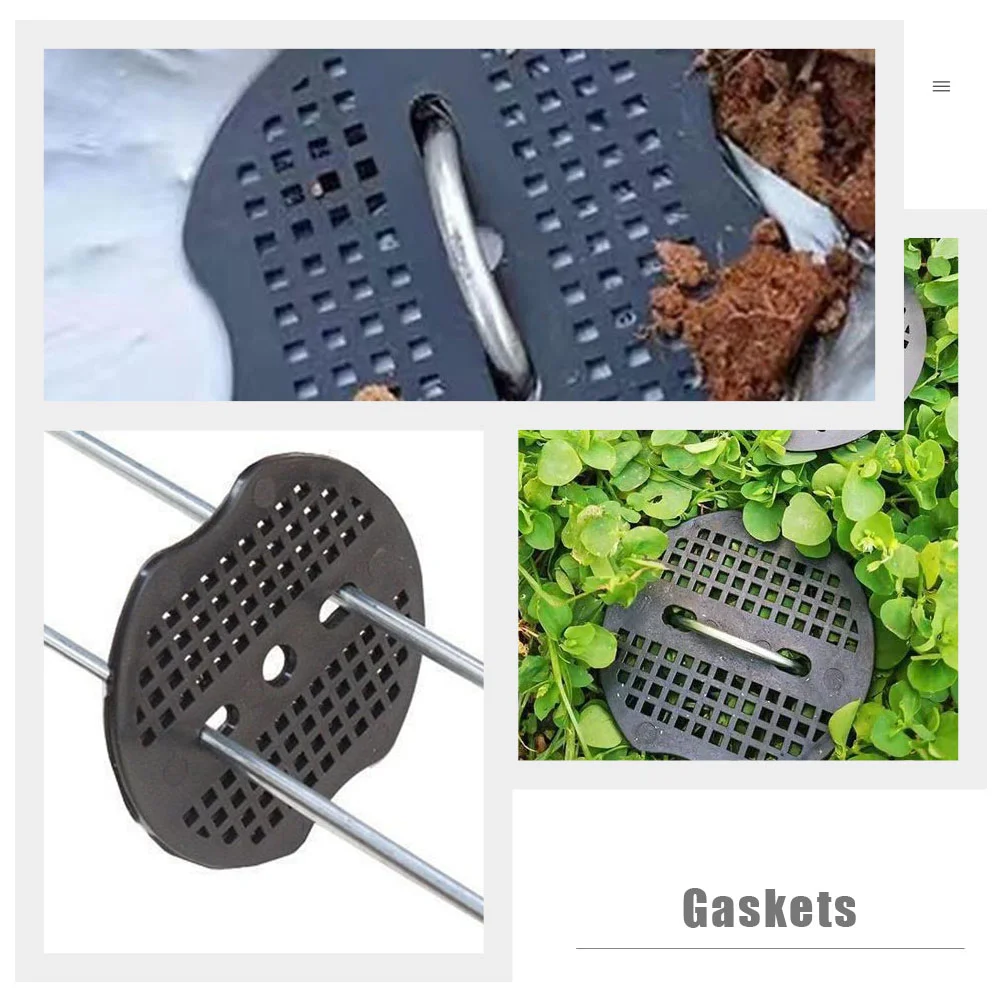 40Pcs Black Garden Staples Gasket Landscape Fabric Anchors Grass Pad Ground Growing Tents Barrier Control Gardening Gasket