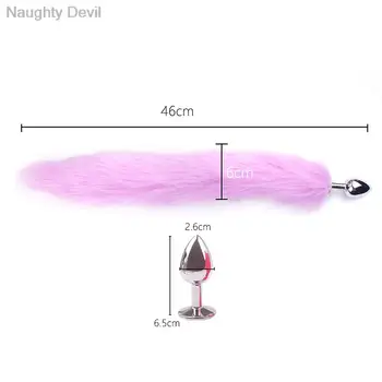 Sexy Fox Tail Anal Plug Anal Sex Toys For Women Metal Butt Plug Cosplay Sex Games for Couple Flirting Dildo Goods секс игрушки 3