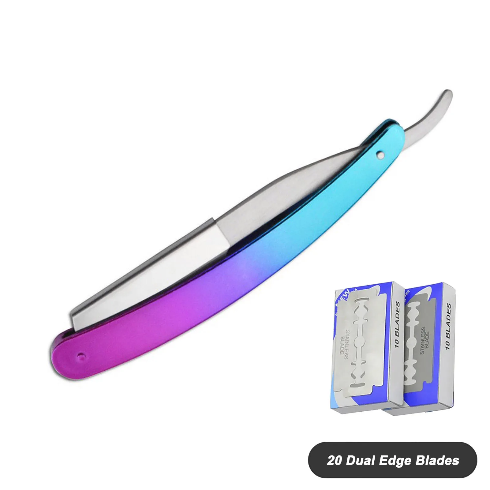 

Rainbow Shaving Knife Single Edge Dual Blade Razor Foldable Stainless Steel Hair Removal Beard Face Underarm Body Eyebrow Bikini