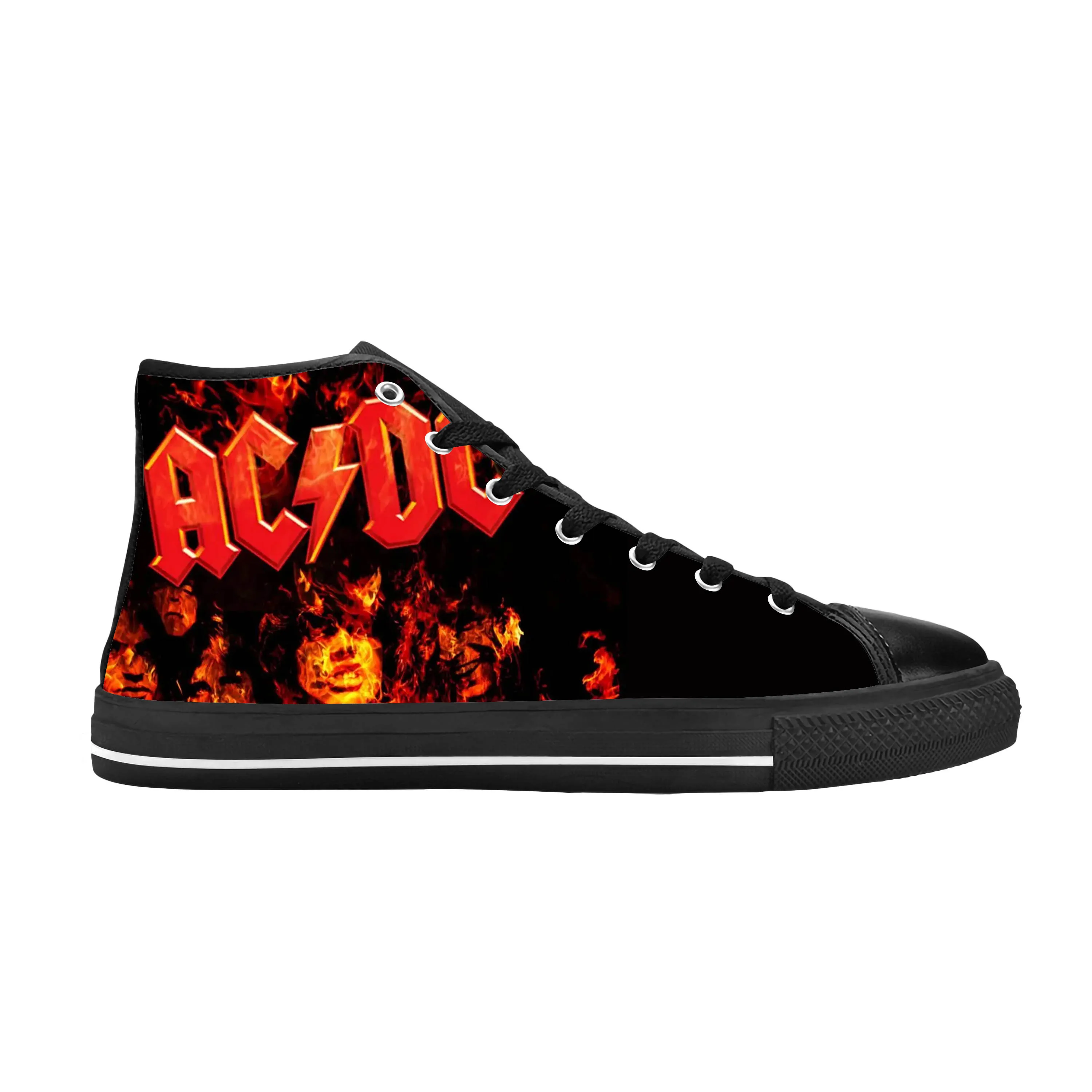 

Hot Dcs Hard Blues Heavy Metal Rock Band Ac Acdcs Casual Cloth Shoes High Top Comfortable Breathable 3D Print Men Women Sneakers