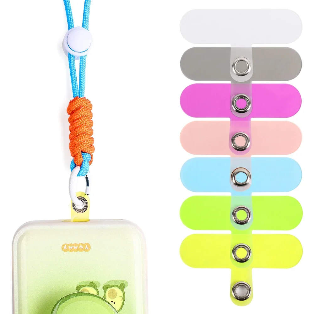 Mini Universal Mobile Phone Lanyard Card Guarnizione Clear Neck Band Clip Patch Per Iphone Samsung Xiaomi Phone Patch Tab