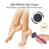 USB Rechargeable Wireless Electric Foot File Cuticle Callus Remover Machine Pedicure Tools Foot Heel Care Tool With Sandpaper 2