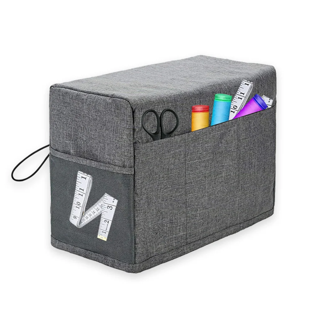 Dust Cover for Sewing Machine, Storage Pockets and Side Handle, Compatible with Brother, Singer and Most Standard