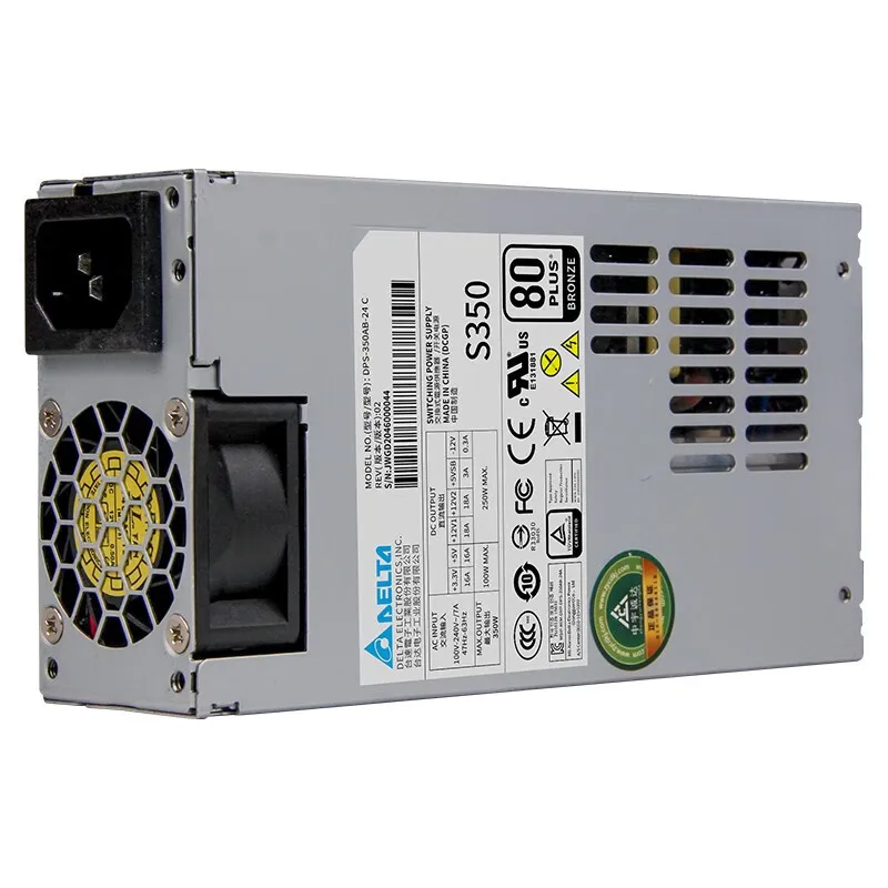 델타 FLEX 파워 서플라이 소형 1U 정격 350W 80PLUS 브론즈 서버 파워 서플라이 미니 섀시 데스크탑 컴퓨터 파워 서플라이