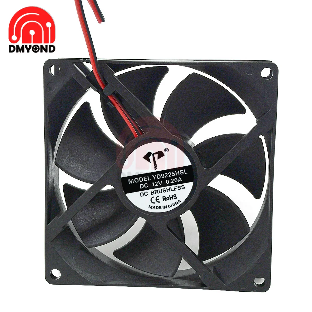 92mm 9225 Computer Case Cooling Fan 92x92x25mm DC 5V 12V 24V 2 PIN PC CPU Cooler Fan 90mm 9cm 2 pieces lot ball 8cm 80mm x 25mm 8025 5v 12v 24v 48v dc brushless computer case pc cpu cooling fan cooler 2 pin 3pin radiator