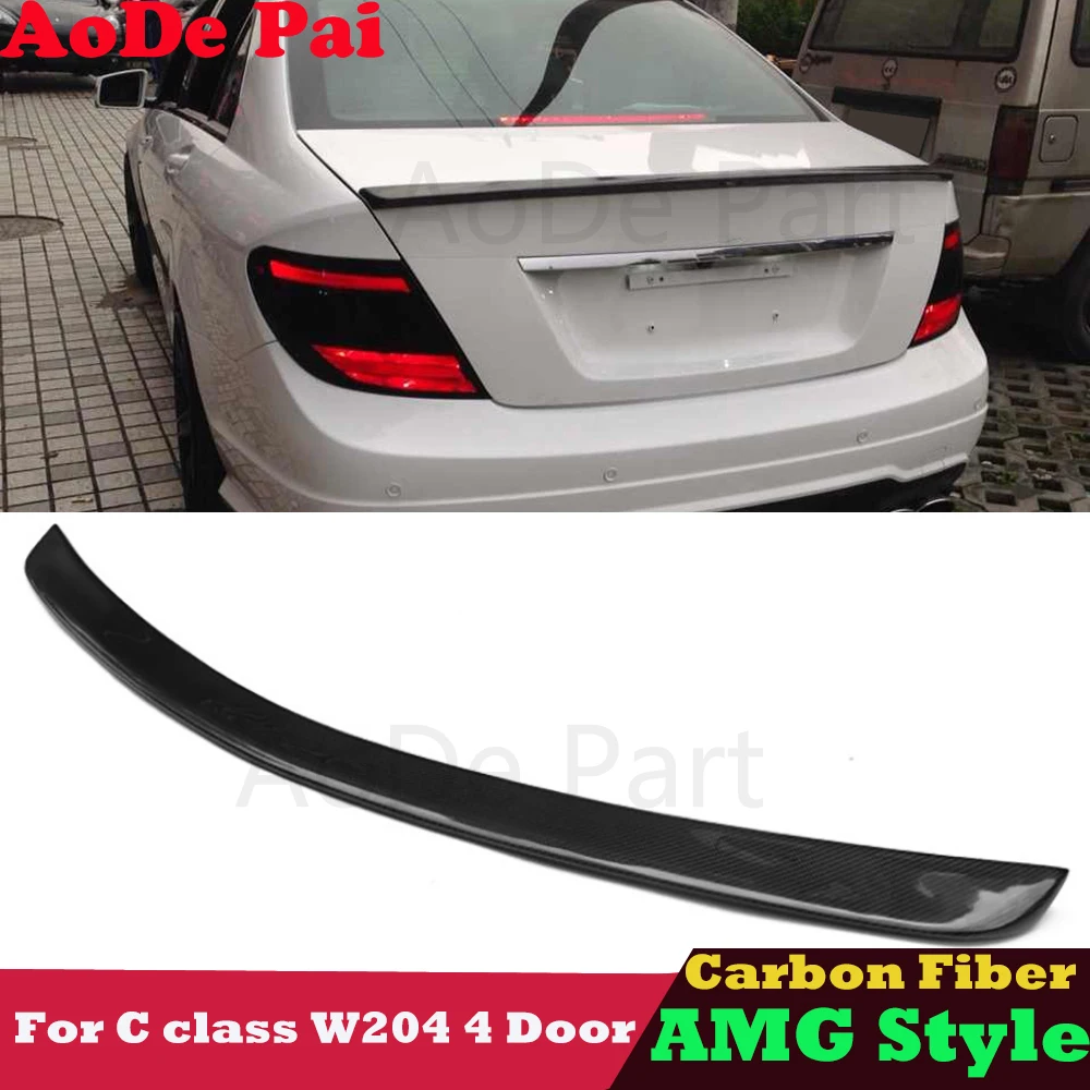 

W204 4 Door AMG Style Spoiler Carbon Fiber Rear Trunk Wings for Mercedes C Class W204 C220 C300 C350