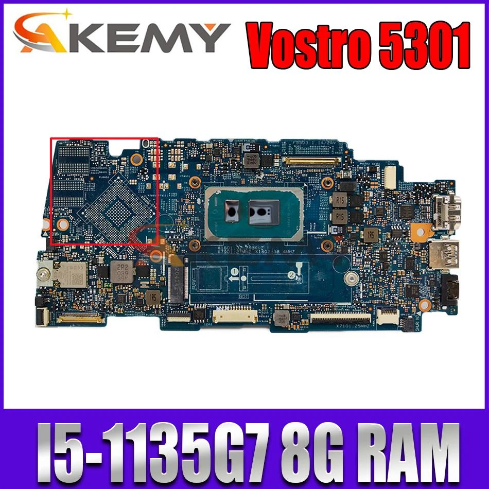 motherboard For Dell Vostro 5301 Laptop Motherboard With i5-1135G7 CPU 8GB-RAM 2W1D5 19765-1 Mainboard CN-071W1W 71W1W 100% Fully Tested pc motherboard cheap