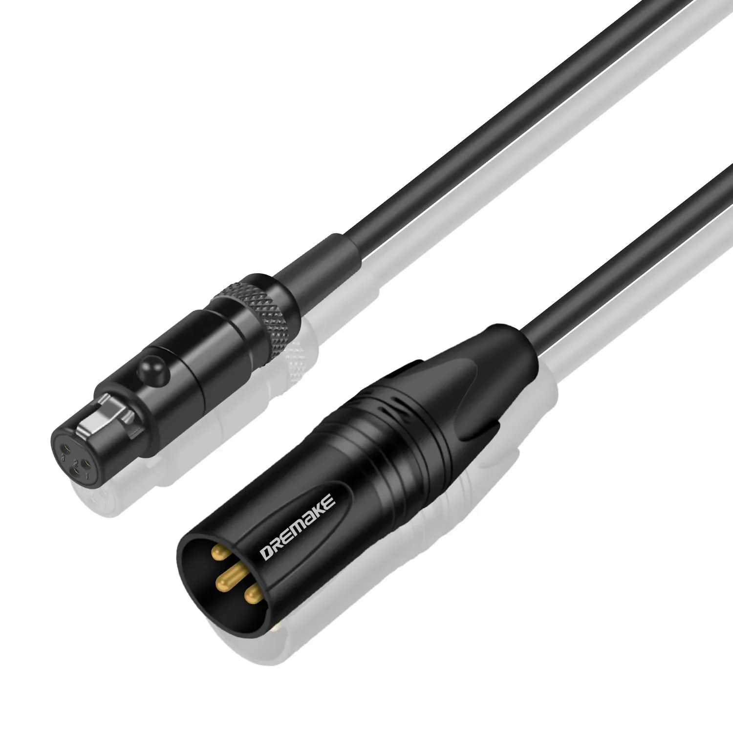 Dremake Xlr Macho para Mini Xlr Fêmea Fone de Ouvido Adaptador Cabo Mini Xlr para Xlr Microfone Remendo Cabo para Câmera Xlr a Mini Xlr - Image 5