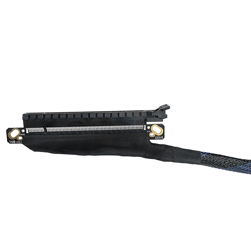 PCIe 5.0 x16 Gen5 Riser-Kabel 64Gbps, 6-lagiges PCB, versilbertes GPU-Verlängerungskabel für Grafikkarten – Detail 26