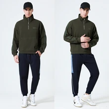 

Pure cotton air layer men's semi-sweater sweater suit