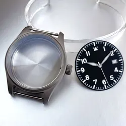 Tandorio Premium Titanium Sapphire Crystal Case - 200m Waterproof with Automatic Movement - Fit NH35 NH36 NH38 (Case A Set)