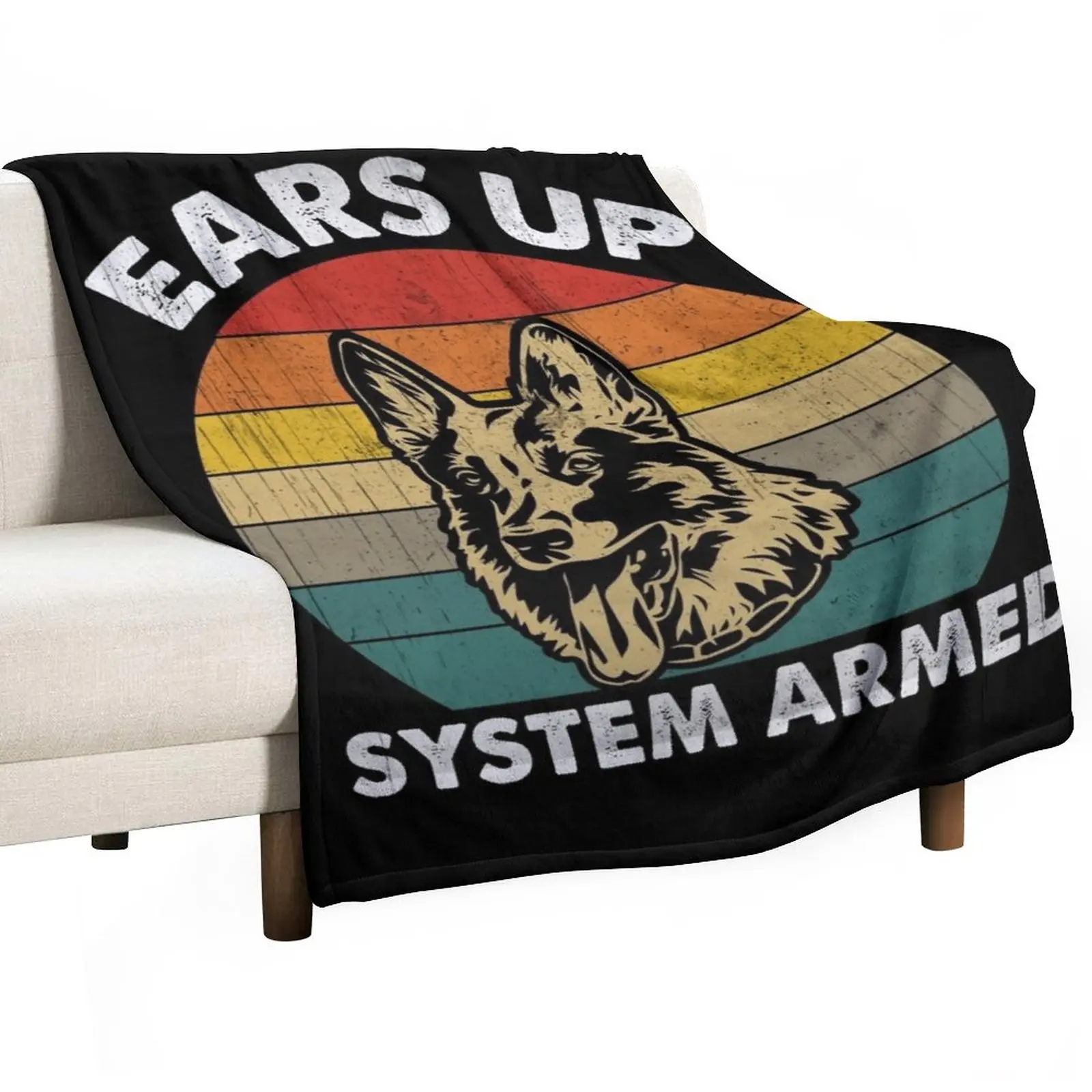 

German Shepherd Owner Gift Throw Blanket Vintage Blanket Hairy Blanket