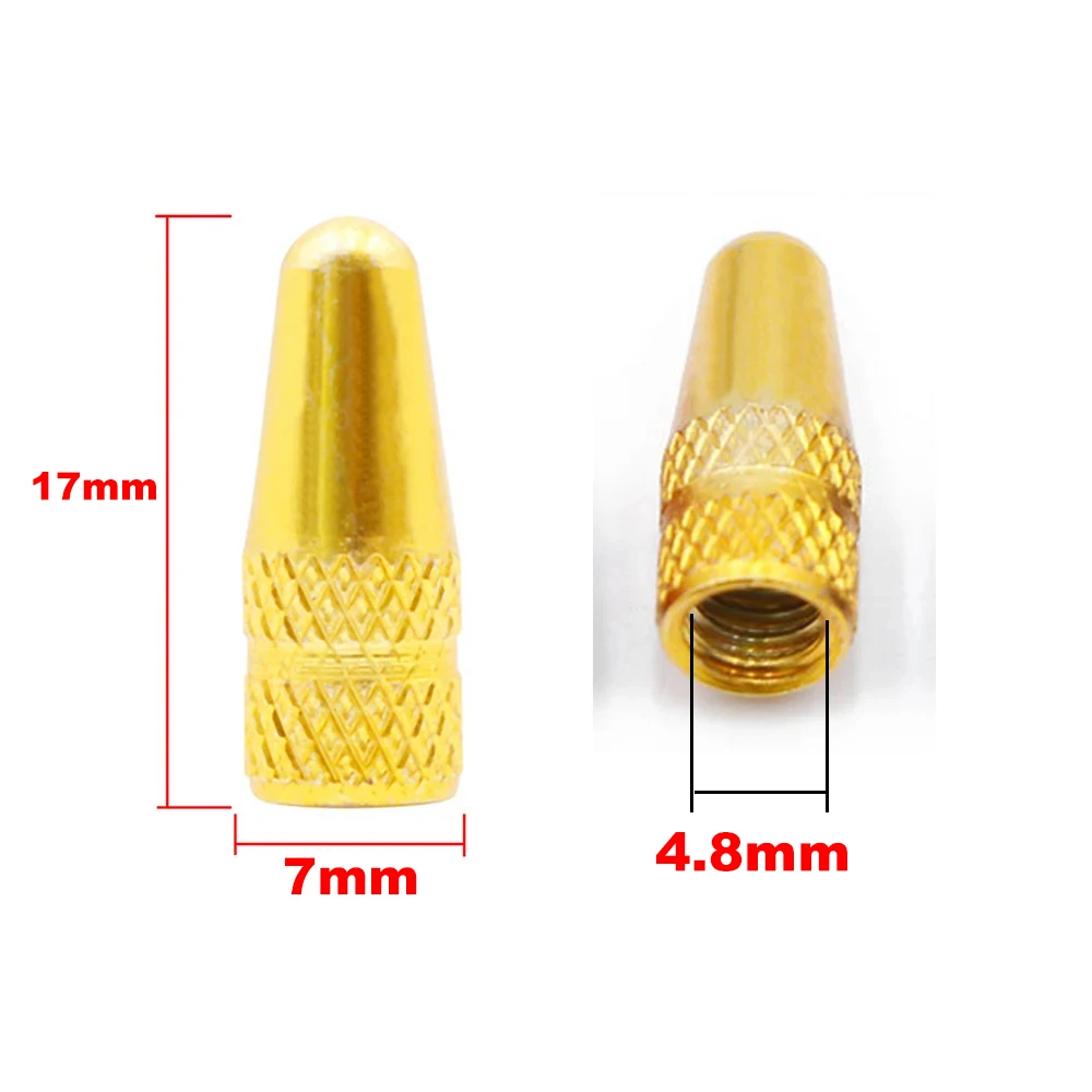 Aluminum Alloy Bicycle Tire Valve Caps - Set of 10