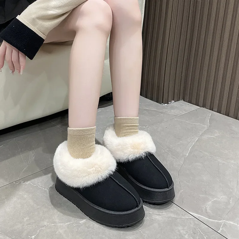 2023 New Women's Winter Warm Snow Boots Waterproof Anti-slip Cotton Women's Padded Thickened Platform Ankle Boots Botas Mujer