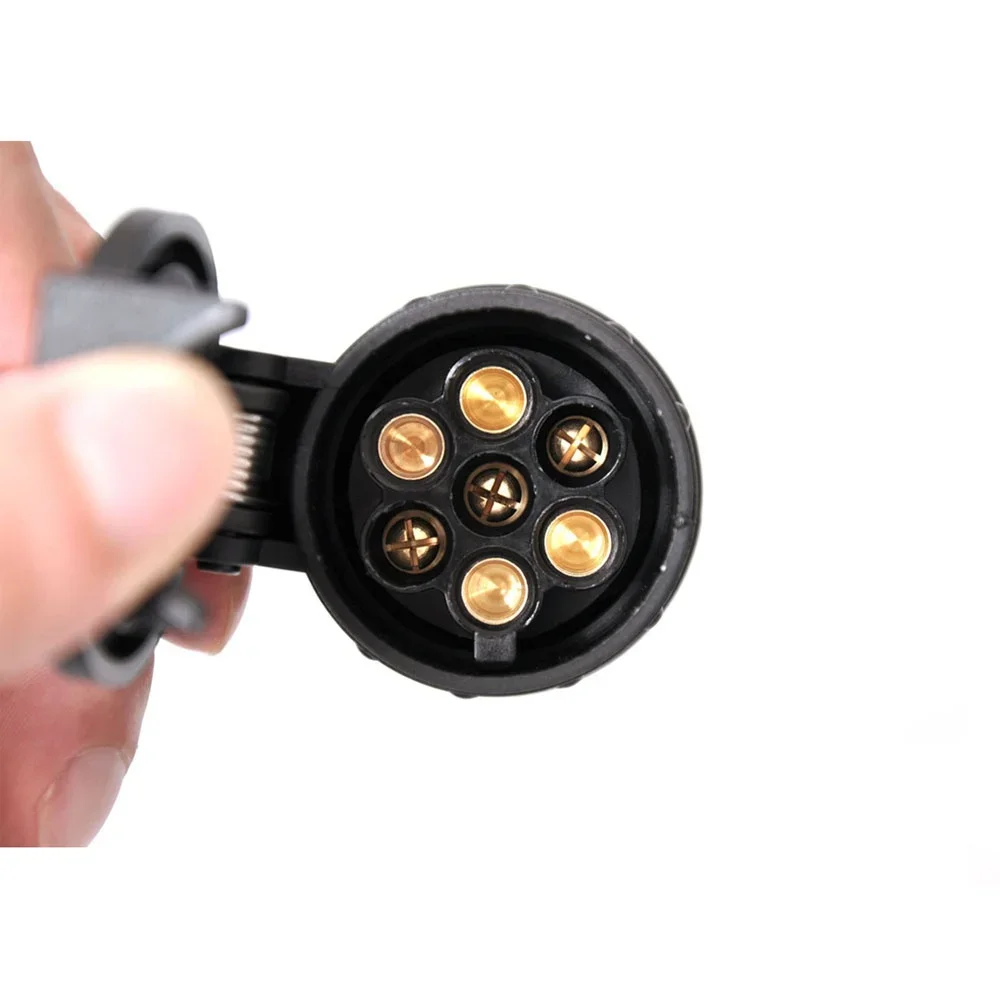 Trailer Socket Converter 1 Pc Durable 13 To 7 Pin Plug Adapter Trailer Connector 12V Towbar Towing Waterproof Socket Adapter