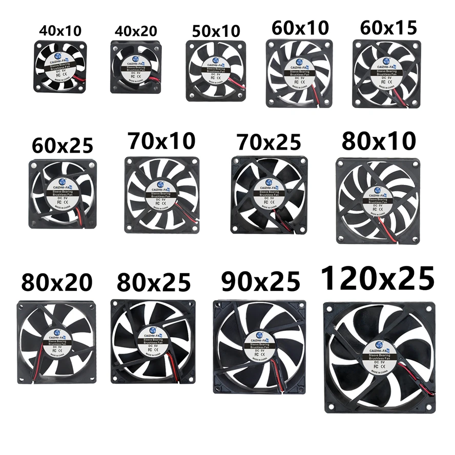 40MM 50MM 60MM 70MM 80MM 90MM 120MM Cooling Fan Brushless Motor Case Fan Quiet Fan 2PIN alseye cooler pc fan 3pin 12v 120mm fan cooling 3pieces lot 1200rpm silent case fans